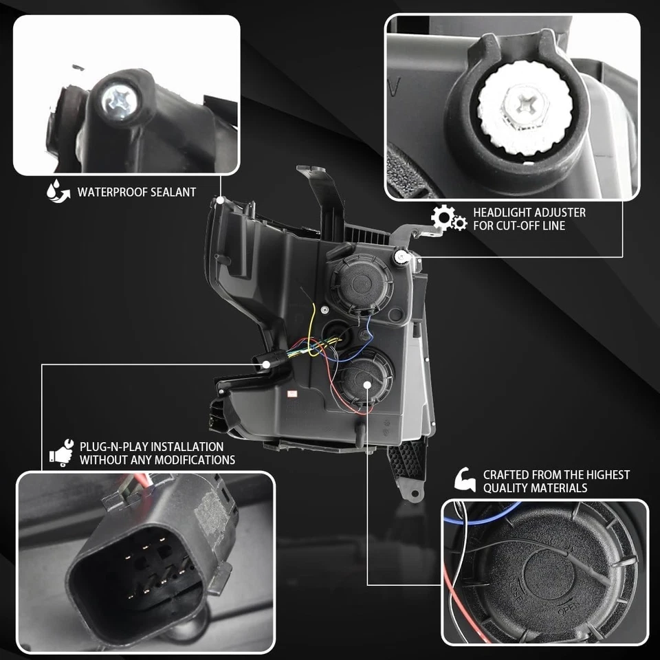 Faro proyector barra de luz LED negro Tahoe Jet para Chevy Suburban 2015-2020 | Foto 4 de 4