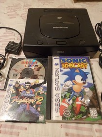 Sega Saturn MK-80000 Video Game Console Bundle with 1 Controller 3 Games tested