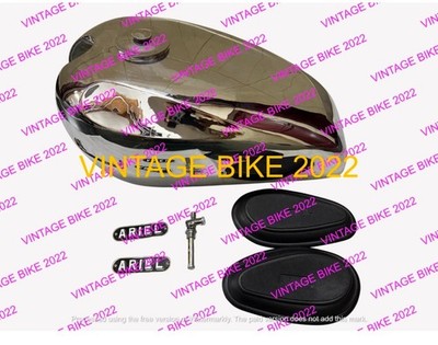 ARIEL 600CC VB CHROM STAHL BENZINTANK + DECKEL HAHN BADGE KPAD / KOMPATIBEL FÜR