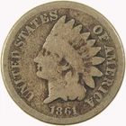 1861 Indian Head Cent G Good Penny 1c Coin SKU:CP1079