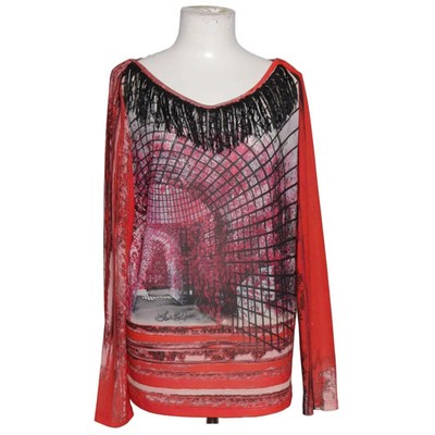 Save the Queen, Top, Größe: L, Rot/Mehrfarbig, Elasthan/Polyester, Print #faa