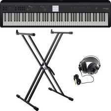 Roland FP-E50 Stage Piano BLK + Supporto Tastiera + Cuffie | Nuovo
