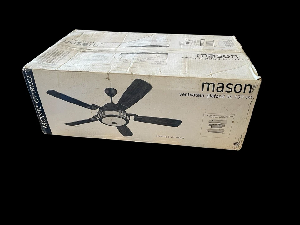 Monte Carlo Mason 5MZR54RBD Ceiling Fan Roman Bronze Finish - Image 3 of 4