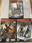 Medal Of Honor Frontline & European Assault & Rising Sun - PS2 Game Lot (3)