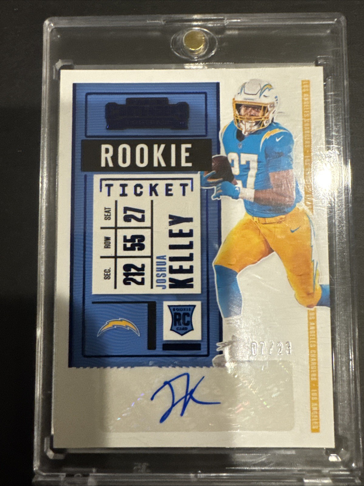 Joshua Kelley Panini Contenders #134 Autograph Stub