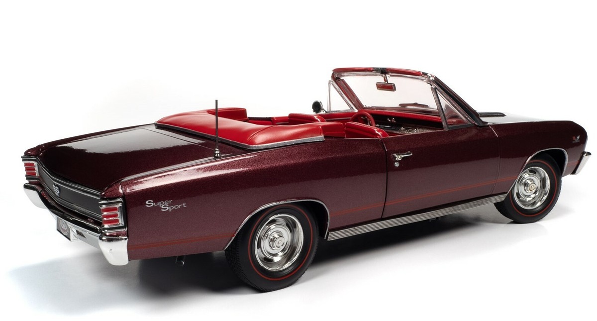 1967 CHEVROLET CHEVELLE SS 396 CONVERTIBLE MCACN MAROON 1:18