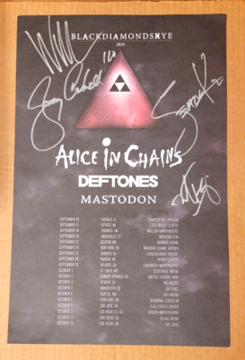 Alice in Chains - Black Diamond Skye Concert Tour - Signed Poster