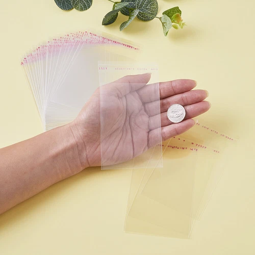 1000 Stck. durchsichtige OPP Zellophanbeutel Top Seal selbstklebend Geschenk Schmuck Verpackung - Bild 7 von 10