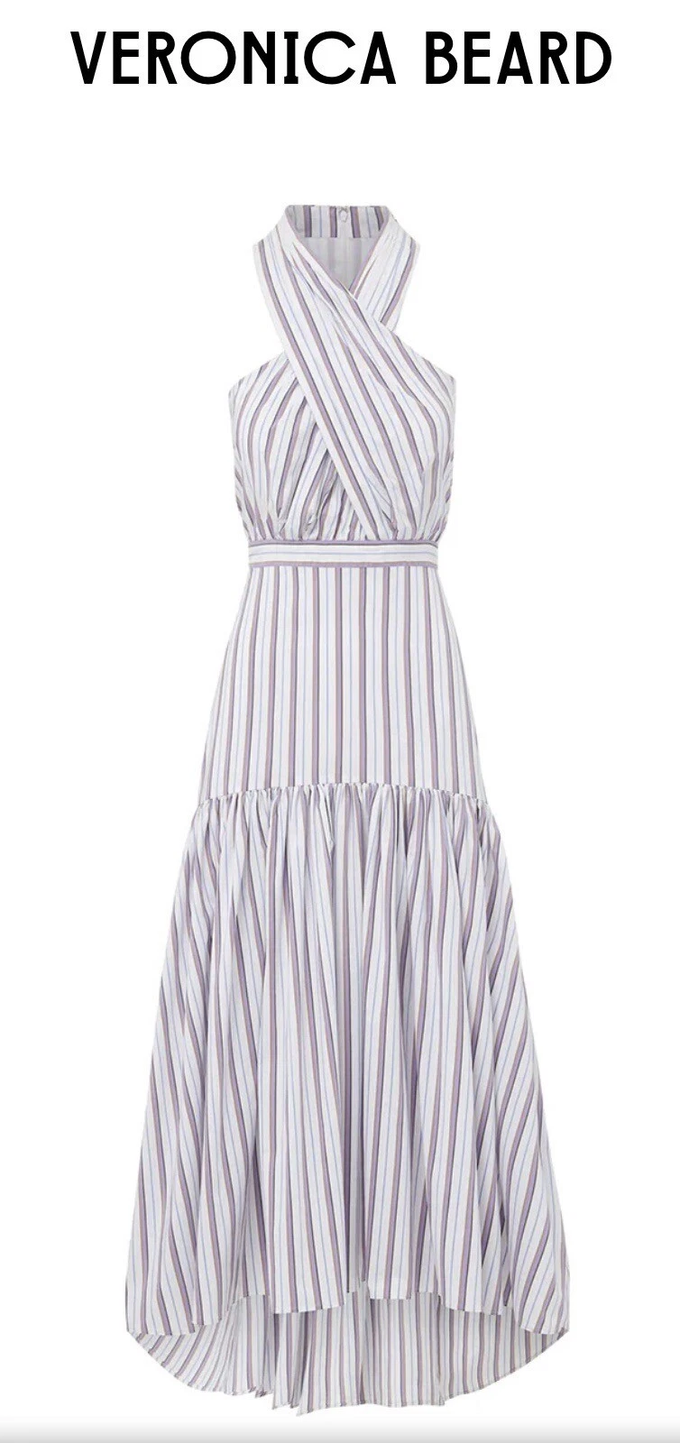 OFF WHITE Abito Veronica Beard Radley Halter bianco sporco multi taglia 2