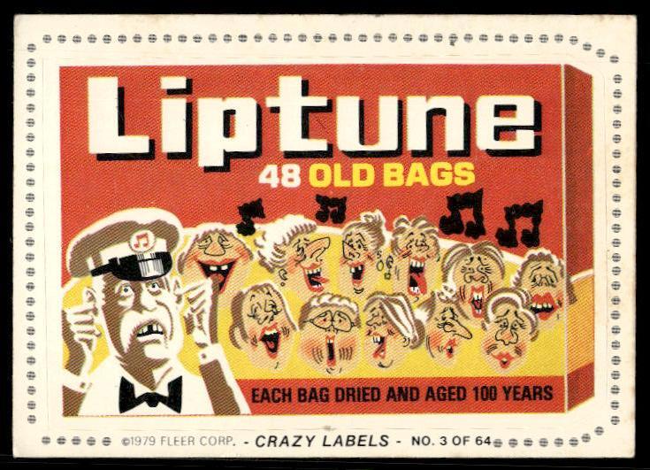 1979 Fleer Crazy Labels #3 Liptune | eBay
