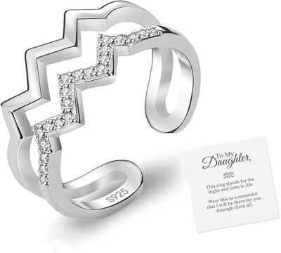 Highs and Lows Ring for My Daughter/Granddaughter Inspirational Rings for Daught