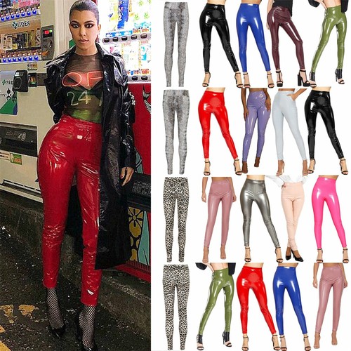 Womens Ladies Vinyl PVC WetLook Shiny 
