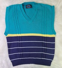 VINTAGE JANTZEN SWEATER CO. KNITTED VEST MENS MULTICOLOR XL USA