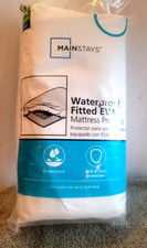 Mainstays Waterproof Fitted EVA Mattress Protector 60"W x 80"L x 12"D Queen NEW