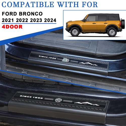 Protectores de entrada de umbral de puerta compatibles con Ford Bronco 4D 21-25 con reflectante - Imagen 9 de 9