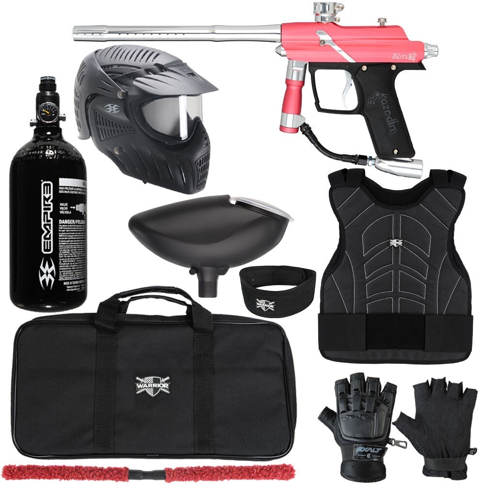 Azodin Blitz 4 Level 2 Protector Paintball Gun Kit - L/XL - Pink/Silver