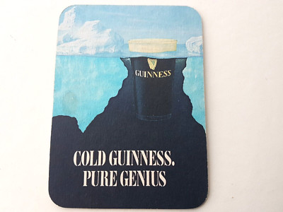 Vintage GUINNESS - Cold, Pure, Genius... Cat No'788 Bierdeckel / Untersetzer - 1991