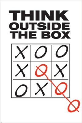 THINK outside the box INNOVATIVE MOTIVATIONAL poster STRATEGIC 20x30 hot new