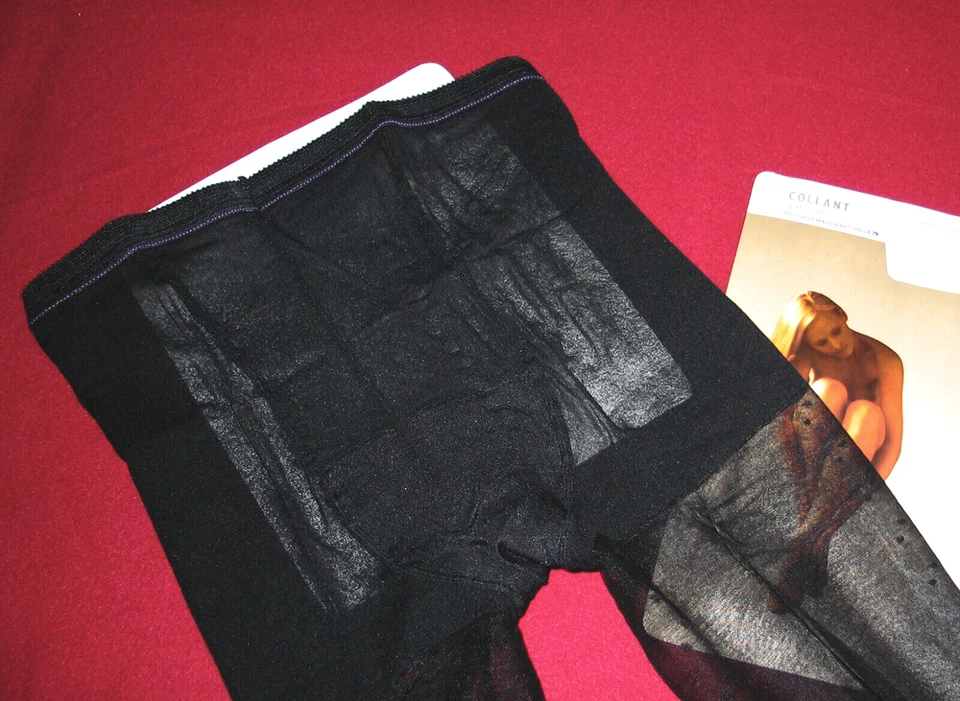 COLLANT GERBE GERCLUB STICK T 3 NOIR NYLON LINGERIE VINTAGE FANTAISIE QUALITÉ - Photo 2/4