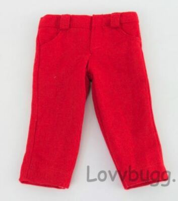 Red Wool Dress Pants for American Girl Boy 18'' Doll Clothes FREESHIP ADDS! LOVV!