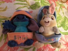 Disney Store STITCH Thumper Easter Egg Beanbag Plush Egg