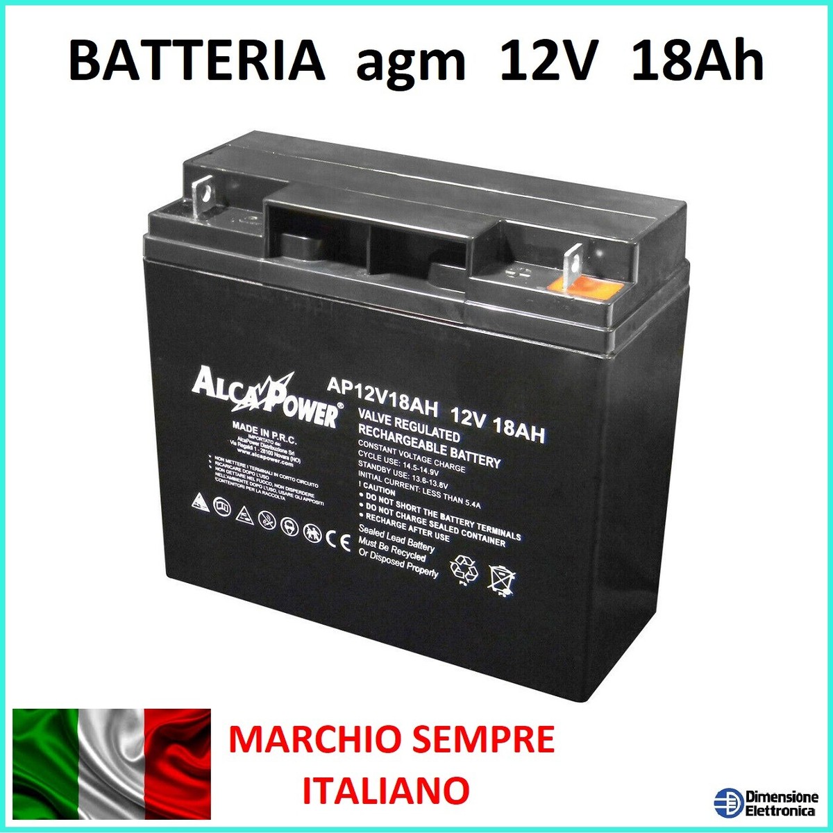Batteria 12V 7Ah piombo Exalium EXA7-12