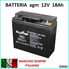 Batteria 12v 18ah al Piombo Ermetica allarmi ups avviatore rasaerba fotovoltaico