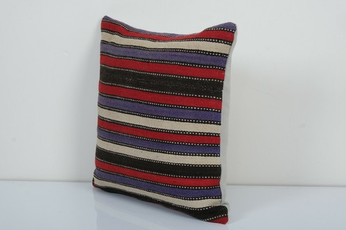 20" x 20" Turkish Kilim Pillow, Bohemian Kilim Pillow, Sofa Accent Pillow - Picture 3 of 4