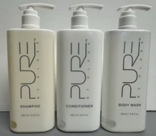 3 PACK PURE by Gloss Shampoo Conditioner Body Wash Lemon Infusion 9.6Oz Set