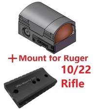 ADE RD3-028 Red Dot Sight+Optic Mounting plate for Ruger 10/22 Rifle(Not Green)