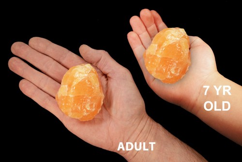 Orange Calcite 3" 8-12 Oz Healing Crystal Stone Sacral Chakra Reiki Gemstone - Picture 2 of 3