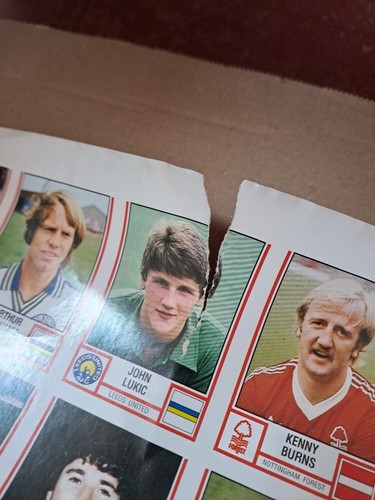 FOGLIO INTERO DI FIGURINE PANINI FOOTBALL 81 ENGLAND RARISSIMO - Foto 12 di 15