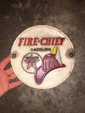 Texaco Fire Sign Fireman Plaque Firefighter Home Office Work Decor Wall Mount US
