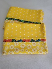 Handmade Pillowcase  Pair - Standard size-flowers on yellow