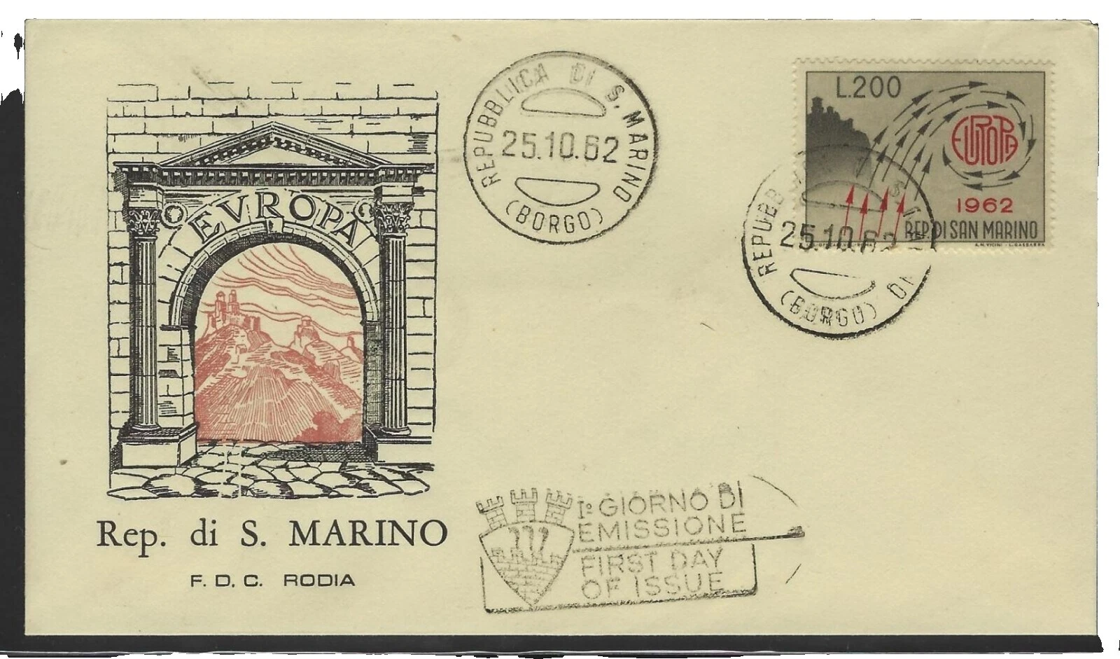 Estampillas Sammarinese usado