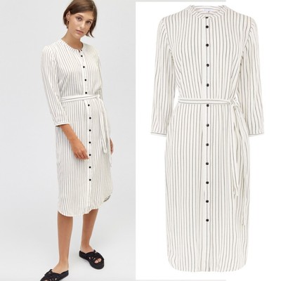 warehouse stripe midi dress