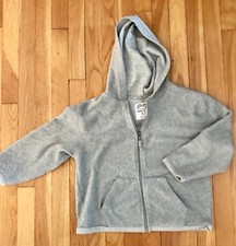 TCP The Childrens Place Gray Hoodie Zipper Fleece Jacket Size 5/6 Athletics Dept