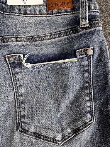 Judy Blue Straight Crop Jeans Size 27 Distressed High Rise NWT JB88808 MD - Picture 13 of 19