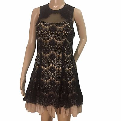 Betsy & Adam Short Overlay Lace Party Dress Fit & Flare in Black, Size 6 | eBay Betsy & Adam Short Overlay Lace Party Dress Fit & Flare in Black, Size 6 | eBay