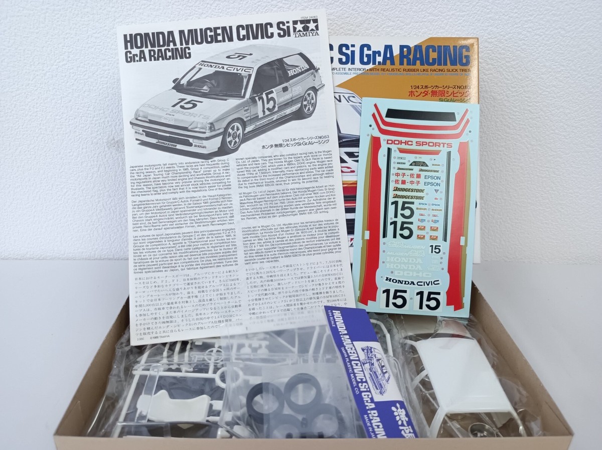 TAMIYA 1/24 Honda Mugen Civic Si Gr.A Racing Assembly Model Kit