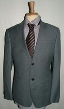 MENS ERMENEGILDO ZEGNA BLAZER SIZE 40 R 100 WOOL GRAY PLAIDS 080