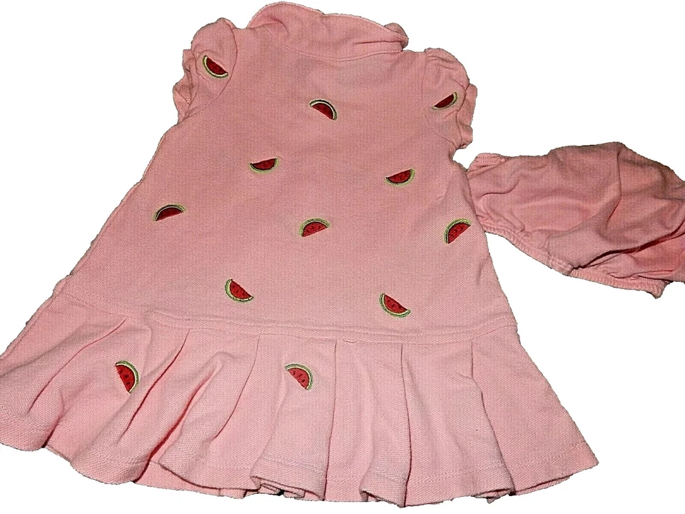 8H!WOW! Juego de vestido de tenis polo sandía vintage de 3-6 m GYMBOREE y cubierta de pañales Foto 2 de 4