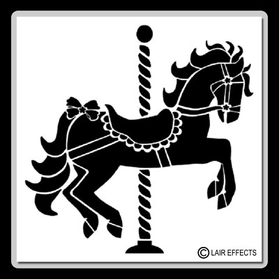 Carousel Horse STENCIL Template Circus Ride/Fair/Animal Available in 2 fun sizes