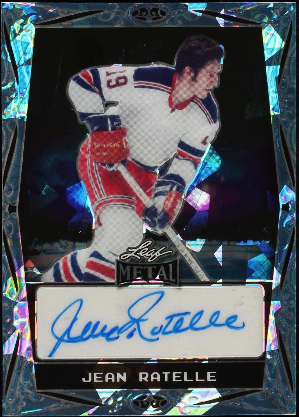 2024 Leaf Metal Legends - Jean Ratelle #BA-JR1 Light Blue Crystals /8 ...