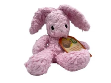 Bears For Humanity Organic Sherpa 16" Pink Plush Bunny Animal Toy Humanitarian