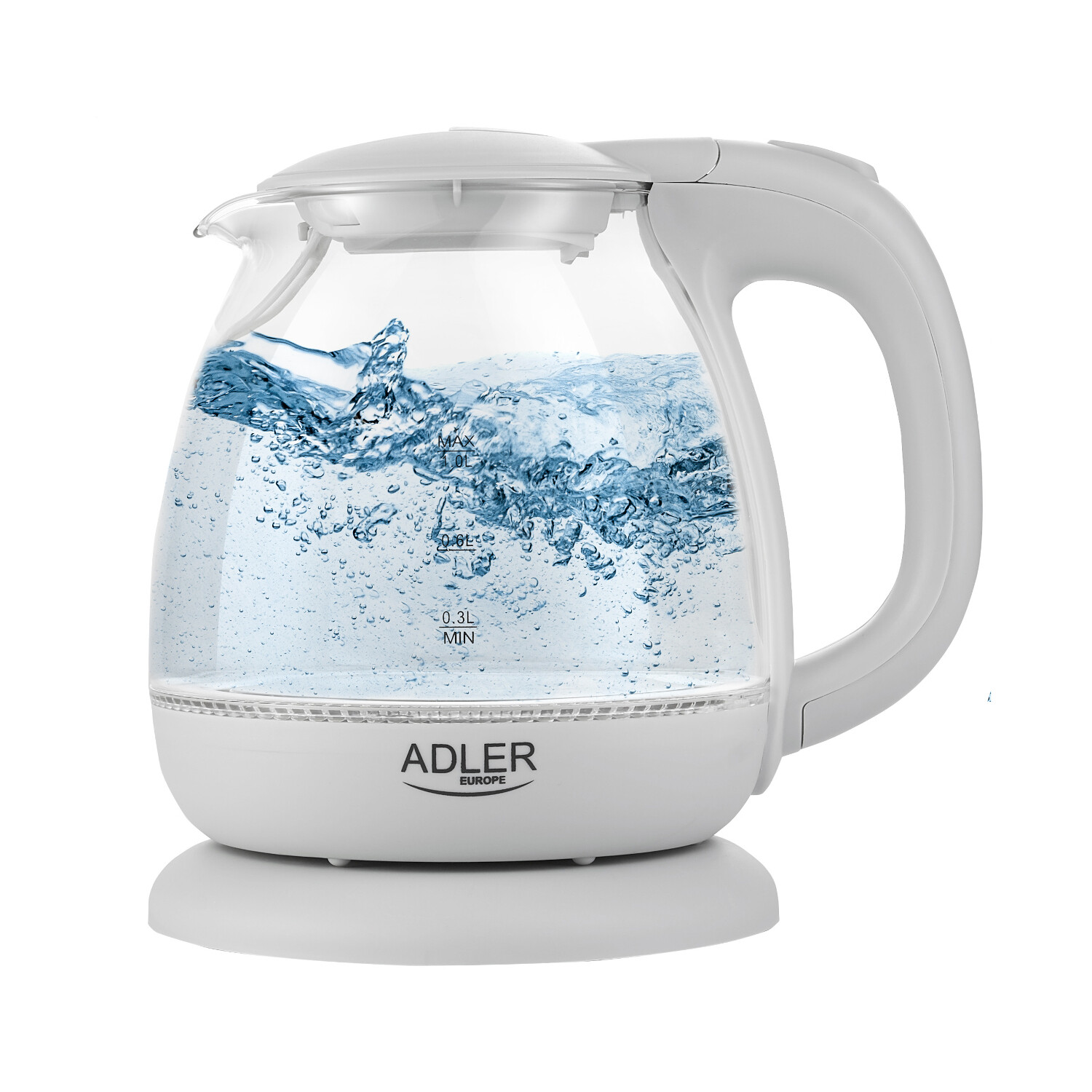 Bouilloire électrique 1L Adler AD 1283G en verre compacte pour studio