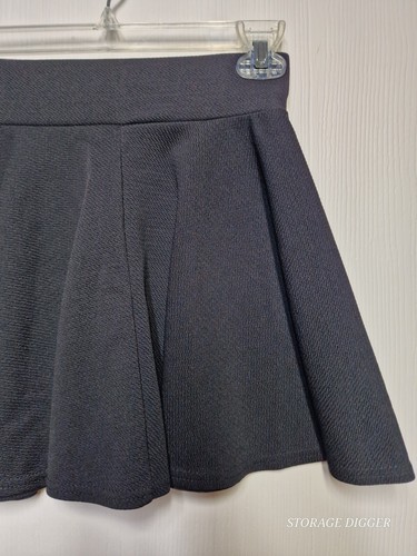 Urban Coco Mini A-Line Skirt Girls XS Black Lined Stretch Elastic Waist Pull On - Picture 3 of 9