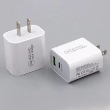 Fast Charger QC PD 20W Power Adapter Cube USB Cable For iPhone 14 13 12 11 8 7 6