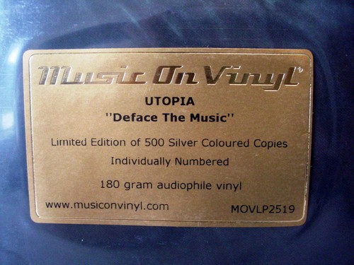 UTOPIA Deface The Music SEALED SILVER VINYL LP 2020 MOVLP2519 TODD RUNDGREN - Picture 2 of 4