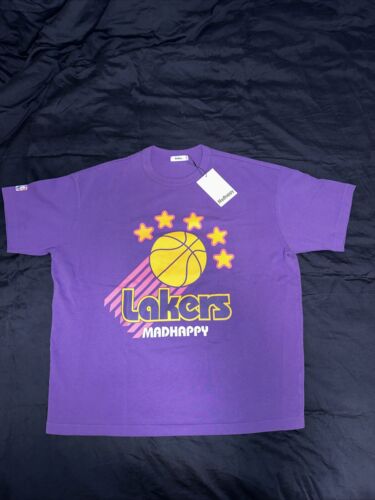 Madhappy x Los Angeles Lakers Short Sleeve Heavy Knit T-Shirt Size Large NWT